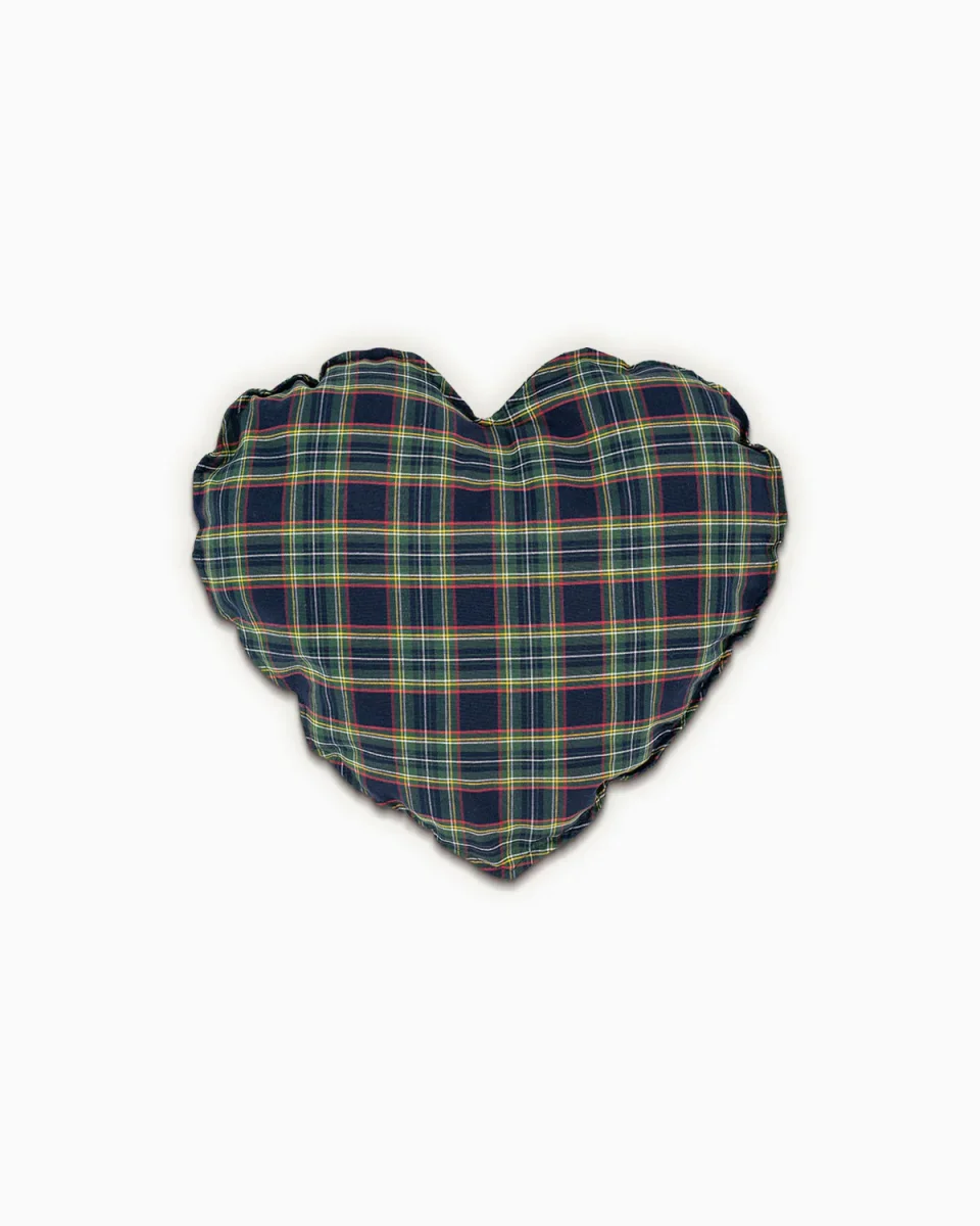 Cuscino cuore tartan - immagine 4
